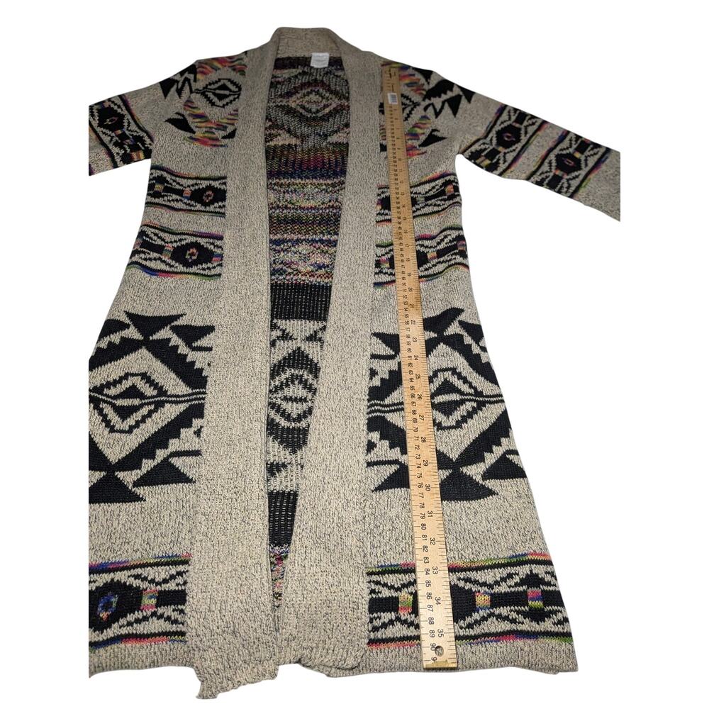 Northern Angel Aztec Southwestern Long Cardigan Sweater Boho Women's Size Large - Picture 14 of 16